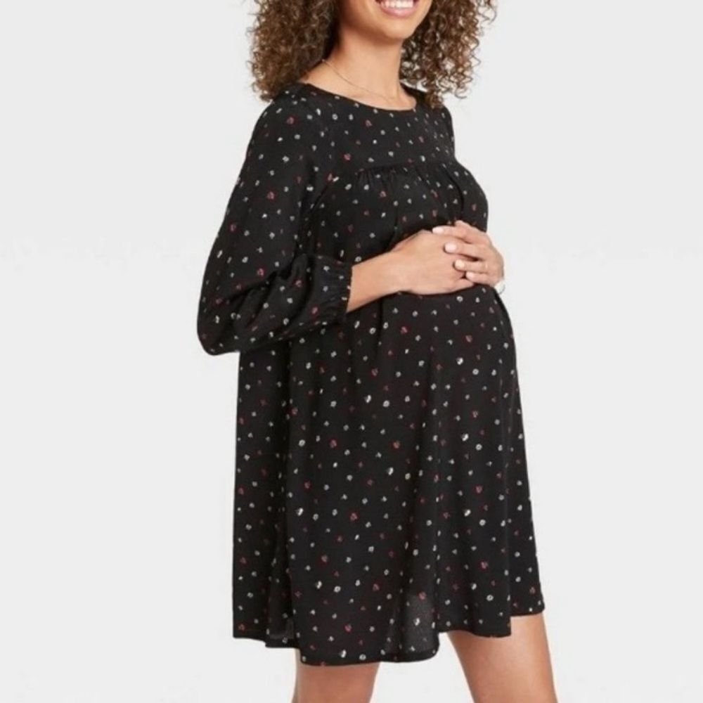 The nines by hatch floral maternity swing dress M
